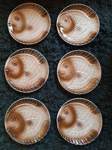 Assiettes poisson vintage - 6,